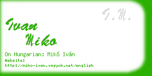 ivan miko business card
